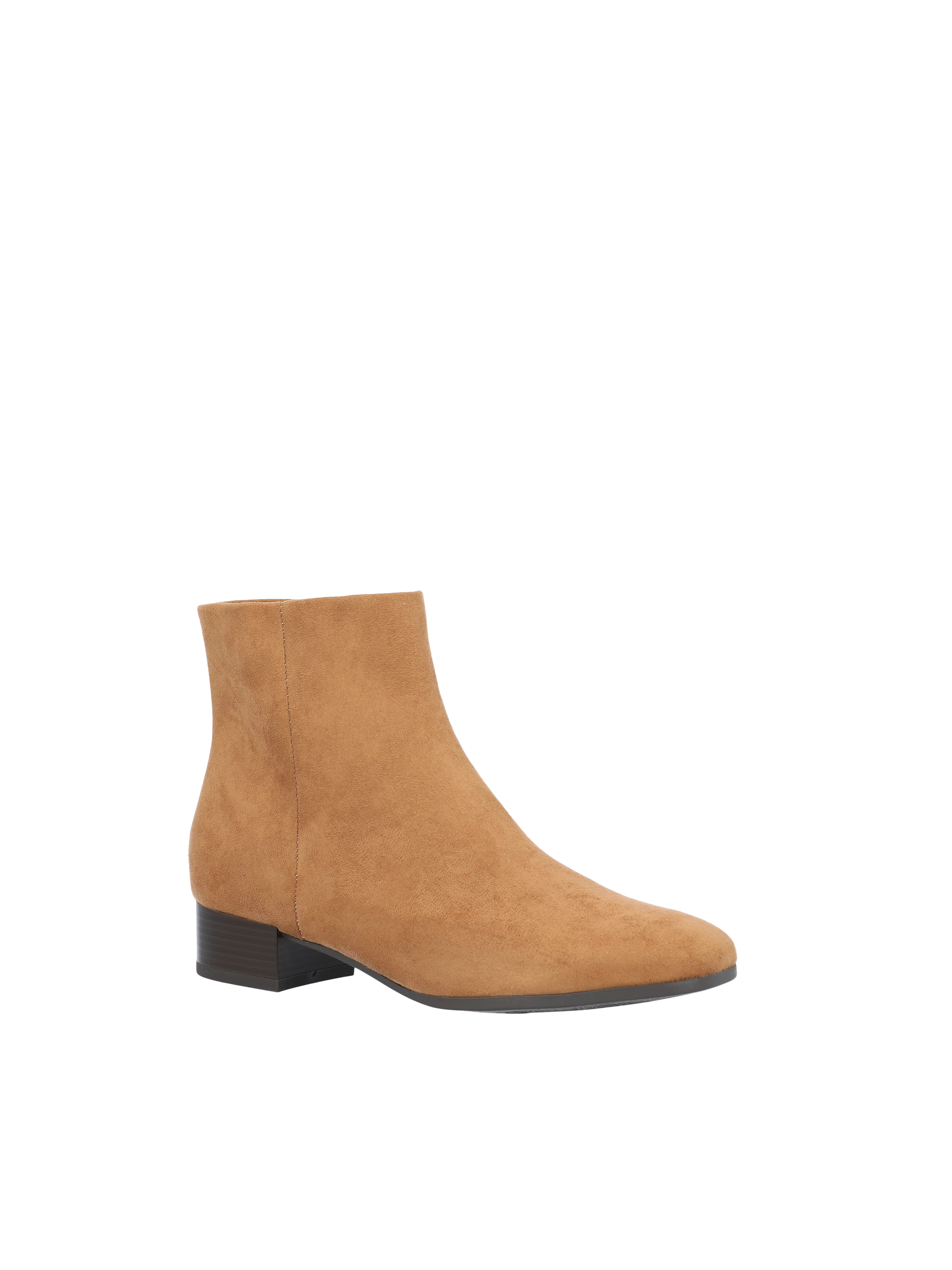 Time and Tru Women's Faux Suede Ankle Boots, Wide Width Available | Walmart (US)