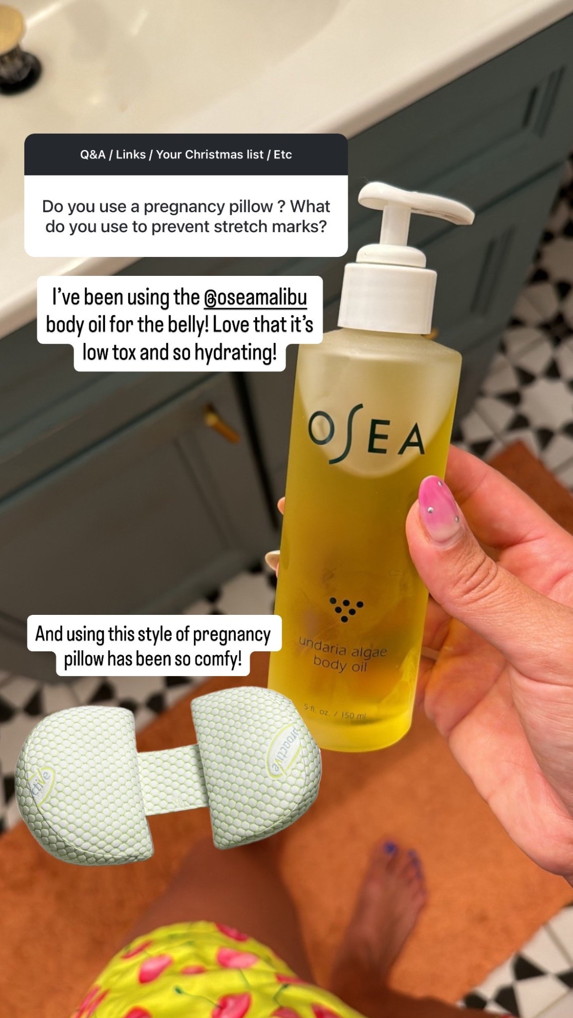 Pregnancy pillow and my favorite body oil I’ve been used pre-pregnancy!

#LTKBump #LTKBeauty #LTKFindsUnder100