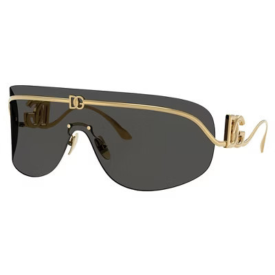 Dolce & Gabbana DG 2320 02/87 Womens Shield Sunglasses Gold 40mm | Target