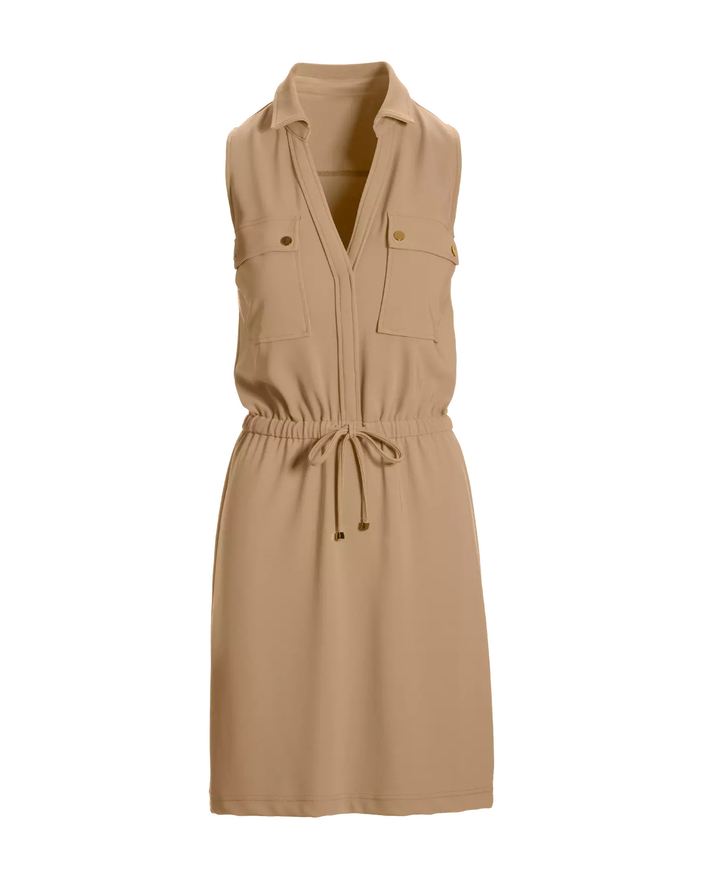 Beyond Travel Chic Drawstring Utility Dress - Natural | Boston Proper | Boston Proper