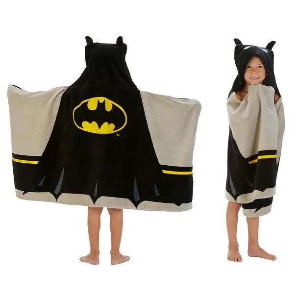 Batman Kids Bath and Beach Hooded Towel Wrap, 100% Cotton | Walmart (US)