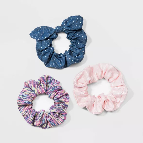 Girls' 3pk Twister Hair Ties - Cat & Jack™ Black | Target