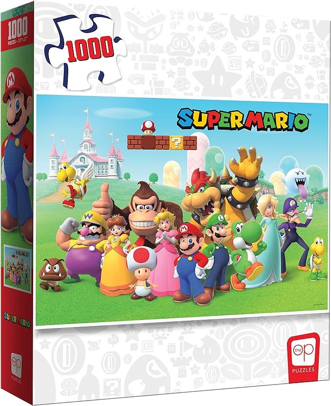 Super Mario “Mushroom Kingdom” 1,000 Piece Jigsaw Puzzle | Collectible Super Mario Puzzle Art... | Amazon (US)