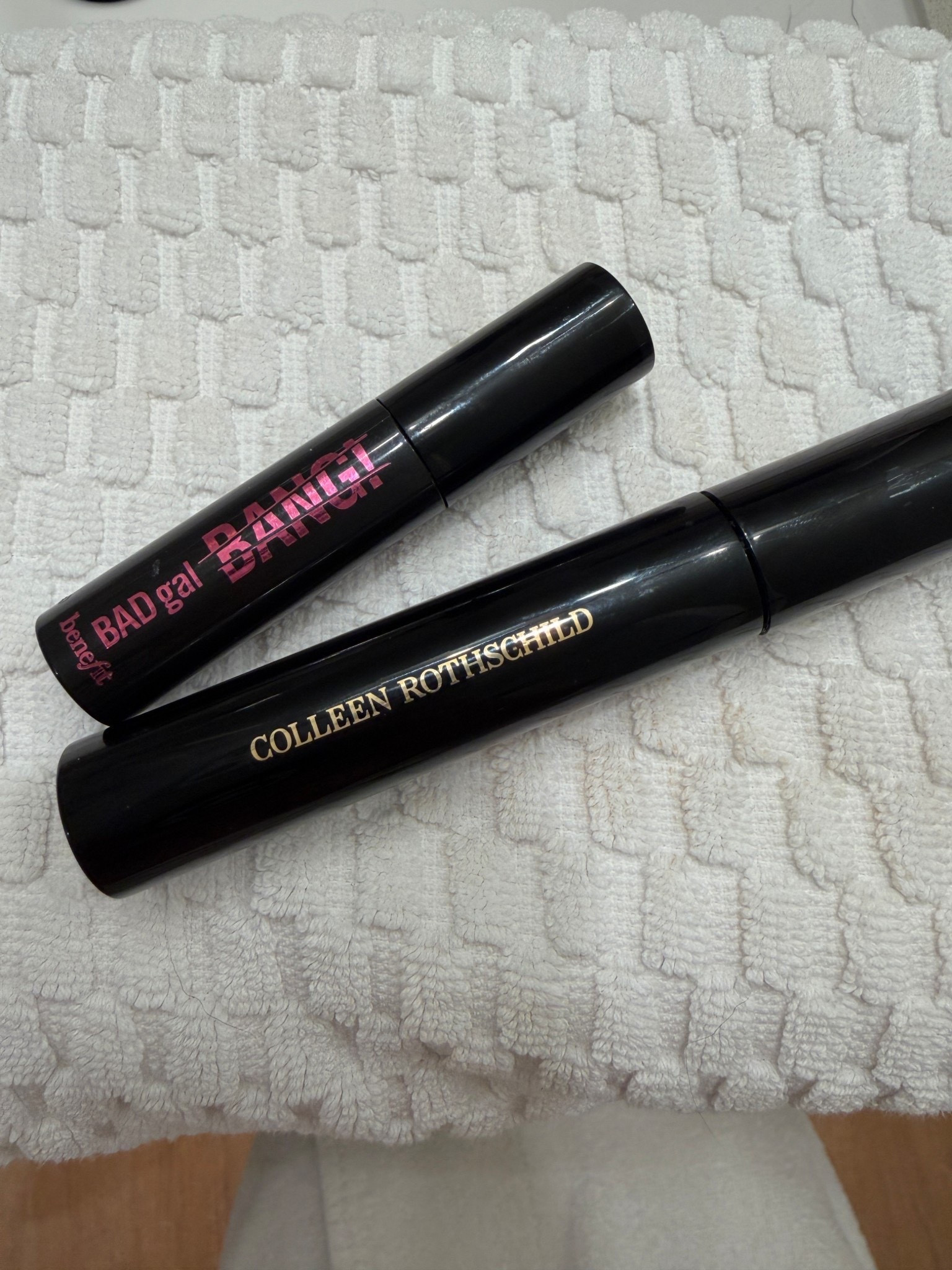 Favorite mascara combo. I layer on benefit first and then go in with Colleen Rothschild which grabs on nicely and give good volume and length.

#LTKBeauty