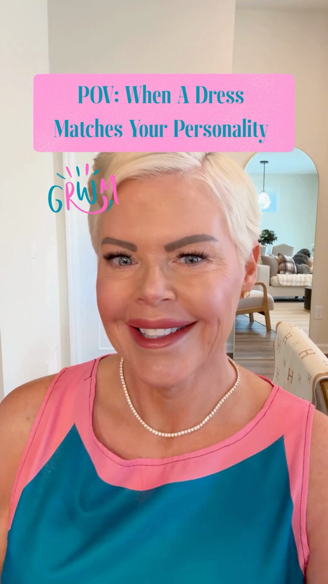 GRWM. I love this fun, colorful dress from Amazon (side small). Ive added an Anthro inspired pink cardigan (size small) along with rattan sandal options or pink Gucci sandals. This outfit works for lunches, cocktails on the patio with friends, or showers this spring & summer. 

 #LTKgrwm #LTKootd #LTKOver40