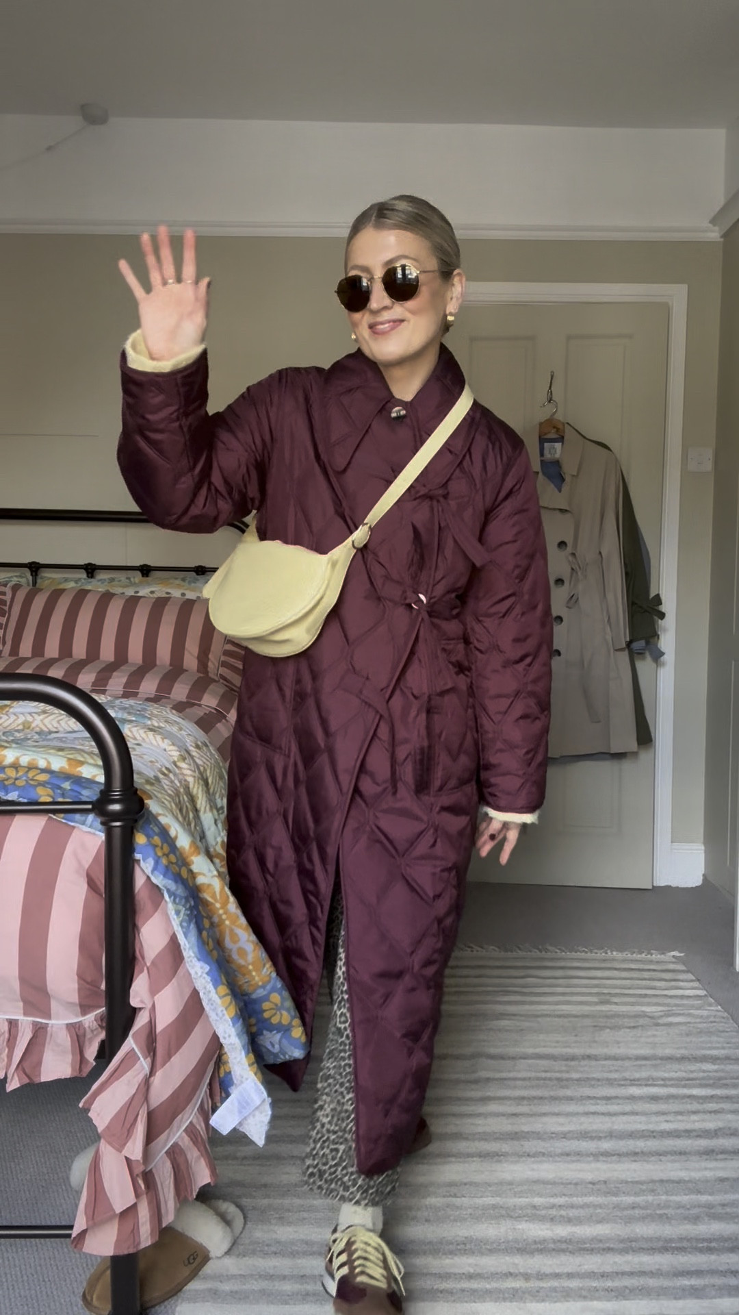 It was finally chilly enough to wear my Ganni sale find of the year. This coat is going to get a lot of wear over the next few months 🫶🏼

Coat - Ganni, size 10/38
Jeans - Mango, size 8
Jumper - Topshop, size M
Trainers - Adidas SL72, true to size
Bag - ASOS (old)
Sunnies - Rayban
Socks - ASOS
Necklace - Astrid & Miyu

#LTKautumn #LTKstyletip #LTKuk