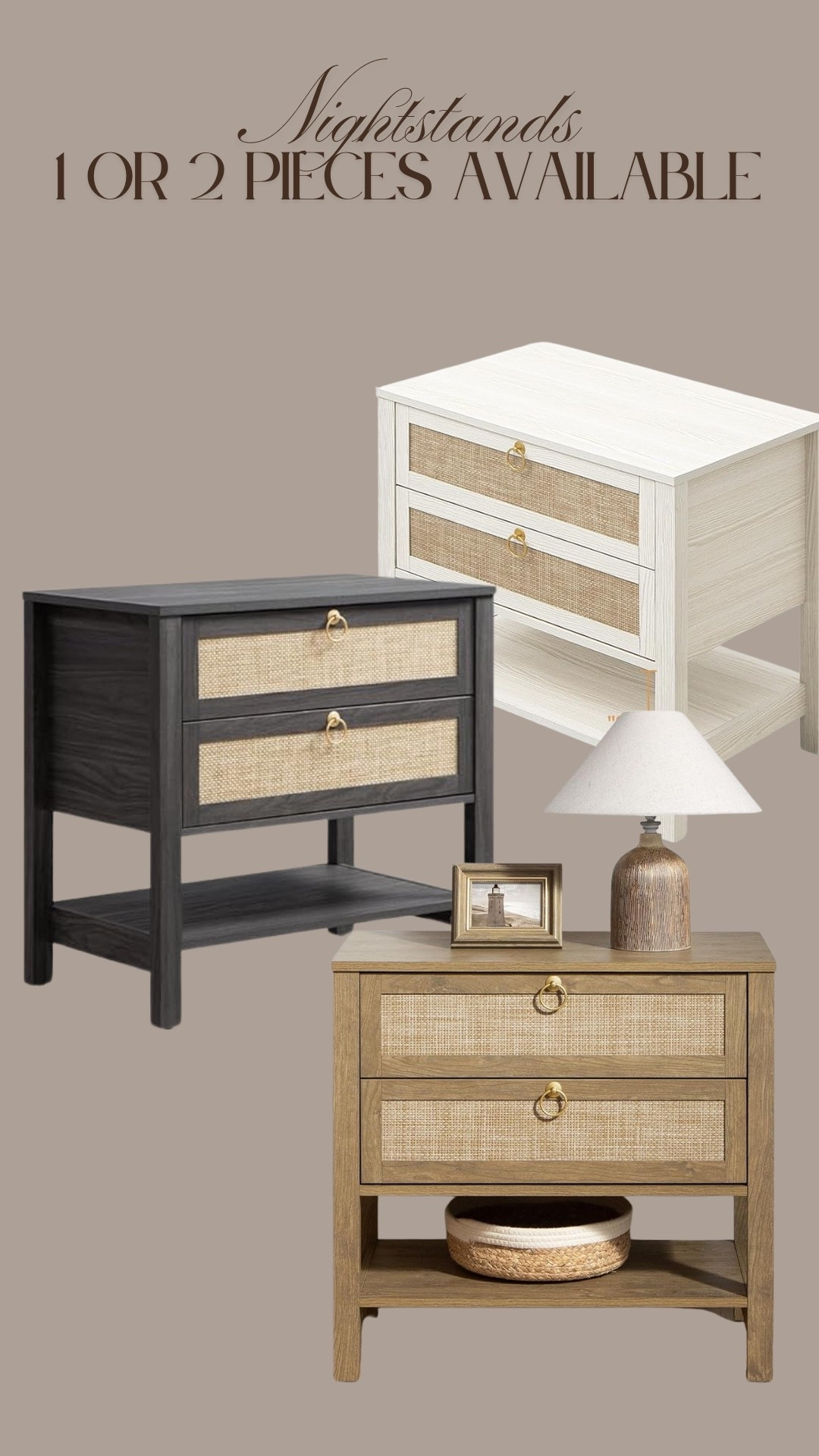 Gorgeous nightstands available in a set of two for under $300 or individual!

#LTKU #LTKSaleAlert #LTKHome