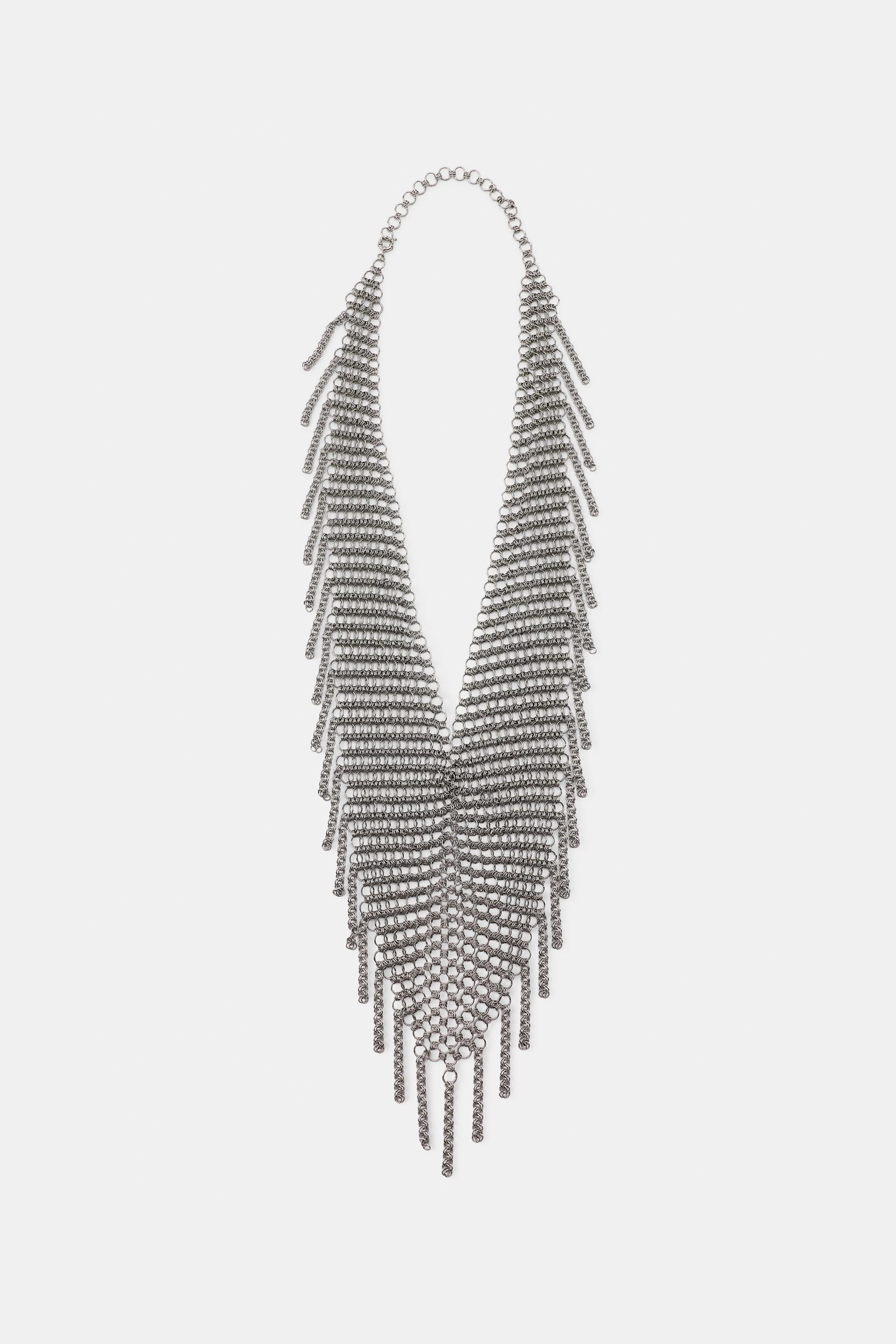 FRINGED RING MESH BELT | Zara UK