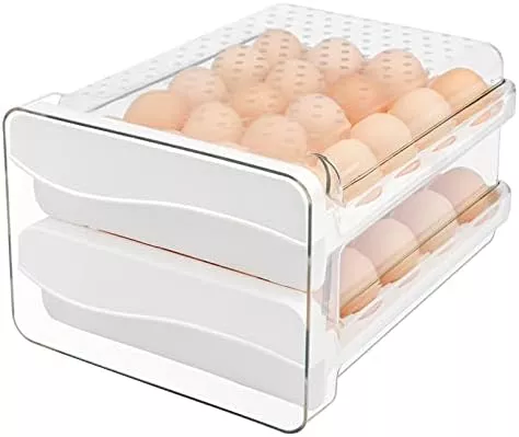 Egg Storage Container for Refrigerator, Vtopmart 2 PACK Egg Holder