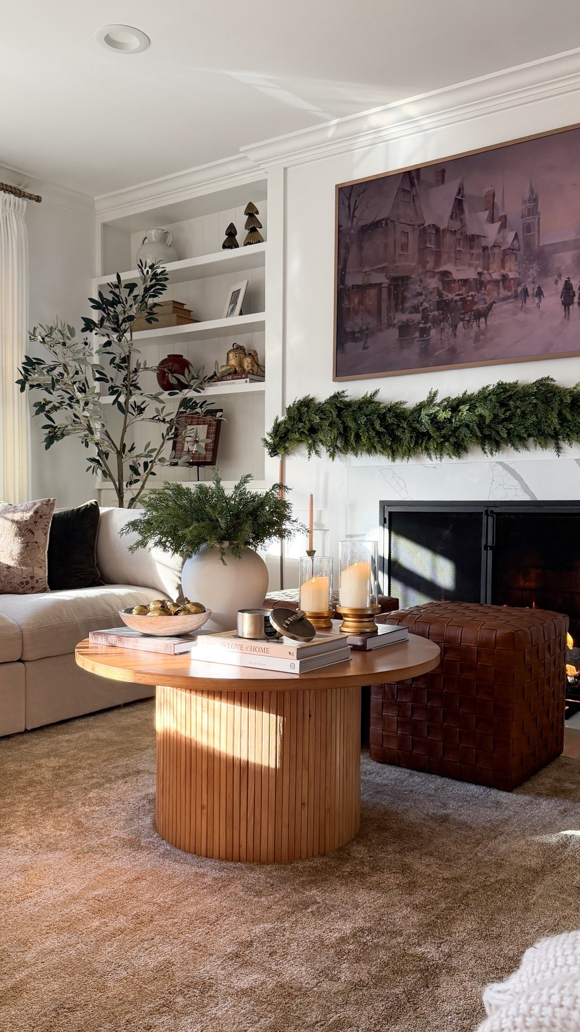 This view has been making me smile all week 🤍
Something about the candles on the coffee table, the greenery in that vase, the warm wood tones, and the garland by the fireplace… it just feels so cozy in here right now. Like winter finally made its way inside in the softest way ✨

If you’re decorating this weekend and want the exact pieces, everything’s linked on my LTK 🫶

#LTKStyleTip #LTKHoliday #LTKHome