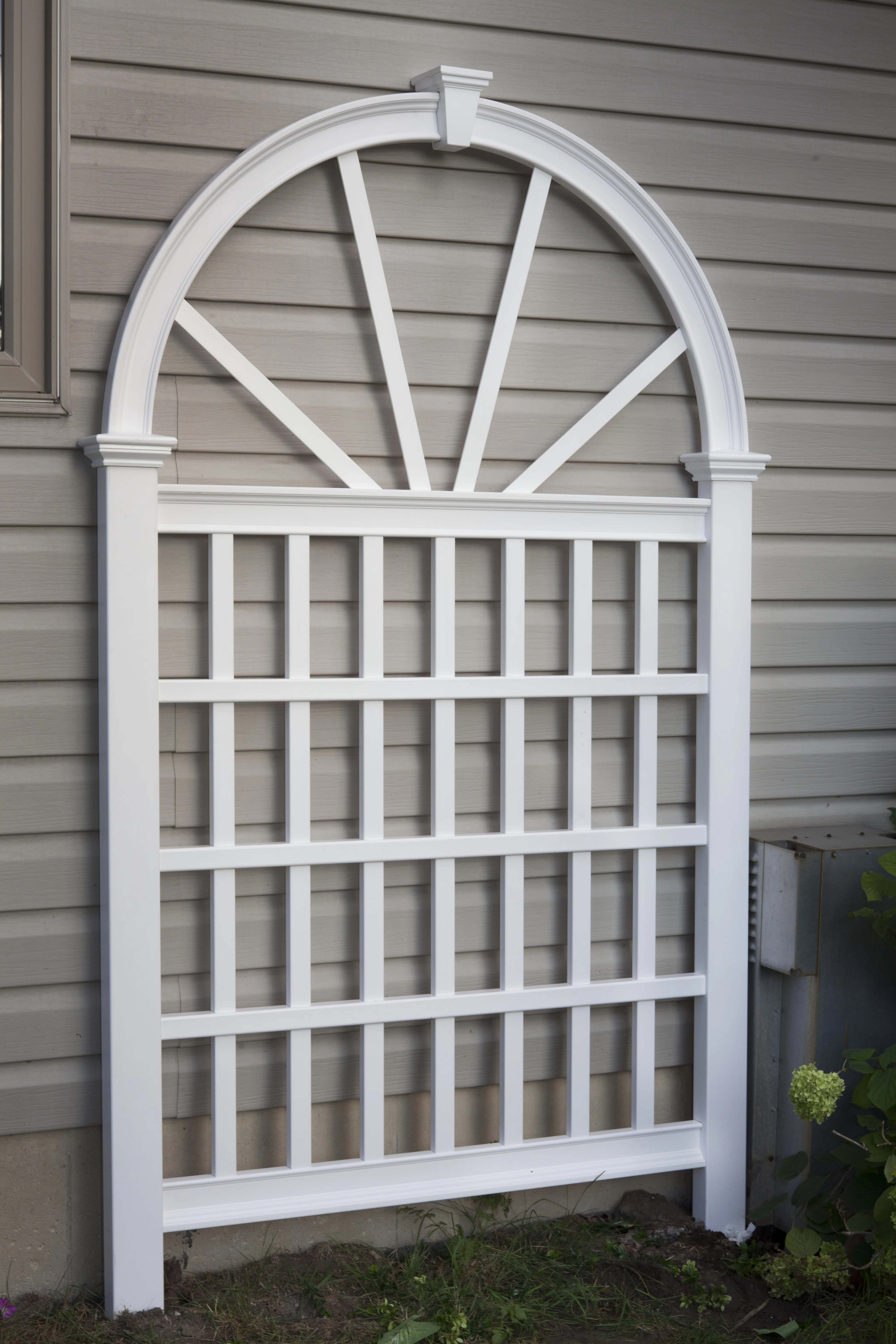Kerrimore 83.75'' H x 49'' W Vinyl Arched Trellis | Wayfair North America