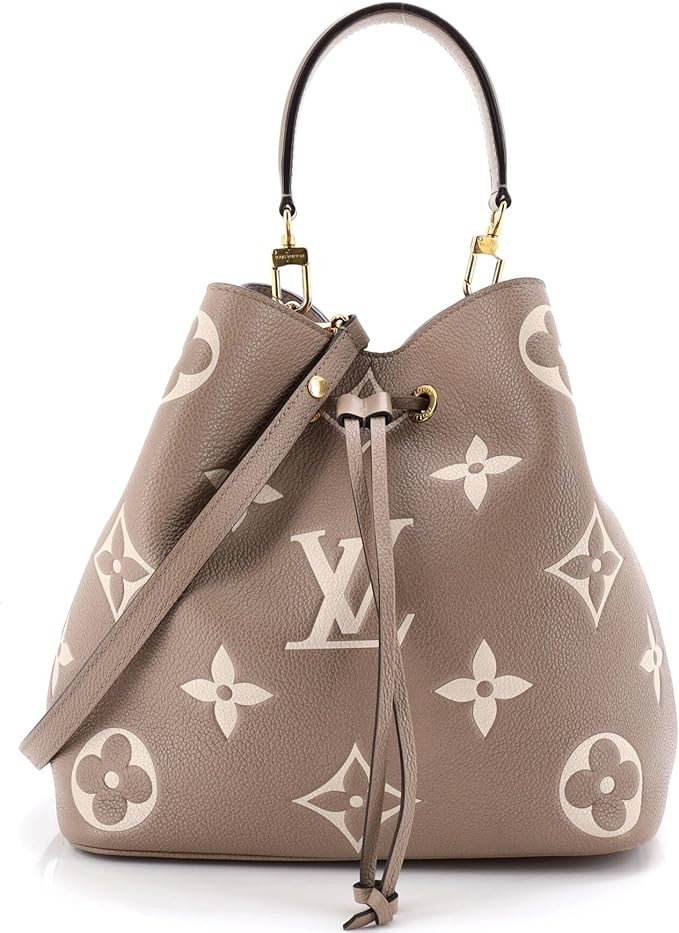Amazon.com: Louis Vuitton, Pre-Loved NeoNoe Handbag Bicolor Monogram Empreinte Giant MM, Neutral ... | Amazon (US)