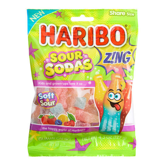Haribo Zing Sour Sodas Gummy Candy Set of 3 by World Market | World Market