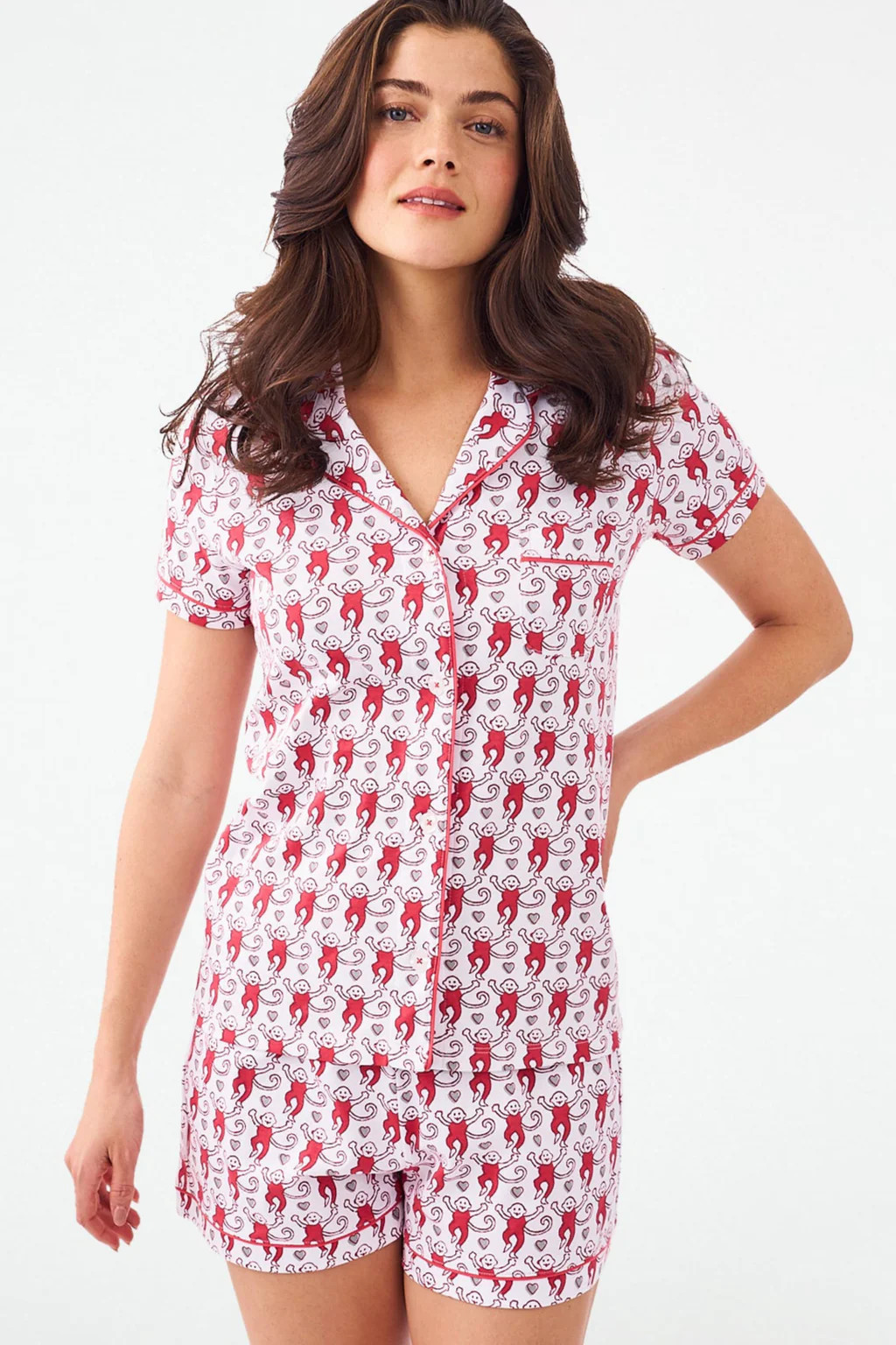 Campus Lovely Monkey Polo Pajamas | Roller Rabbit