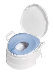 Primo 4-In-1 Soft Seat Toilet Trainer and Step Stool White with Pastel Blue Seat | Amazon (US)