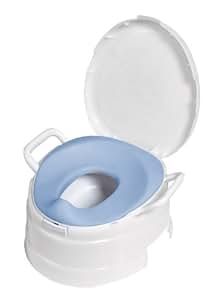 Primo 4-In-1 Soft Seat Toilet Trainer and Step Stool White with Pastel Blue Seat | Amazon (US)