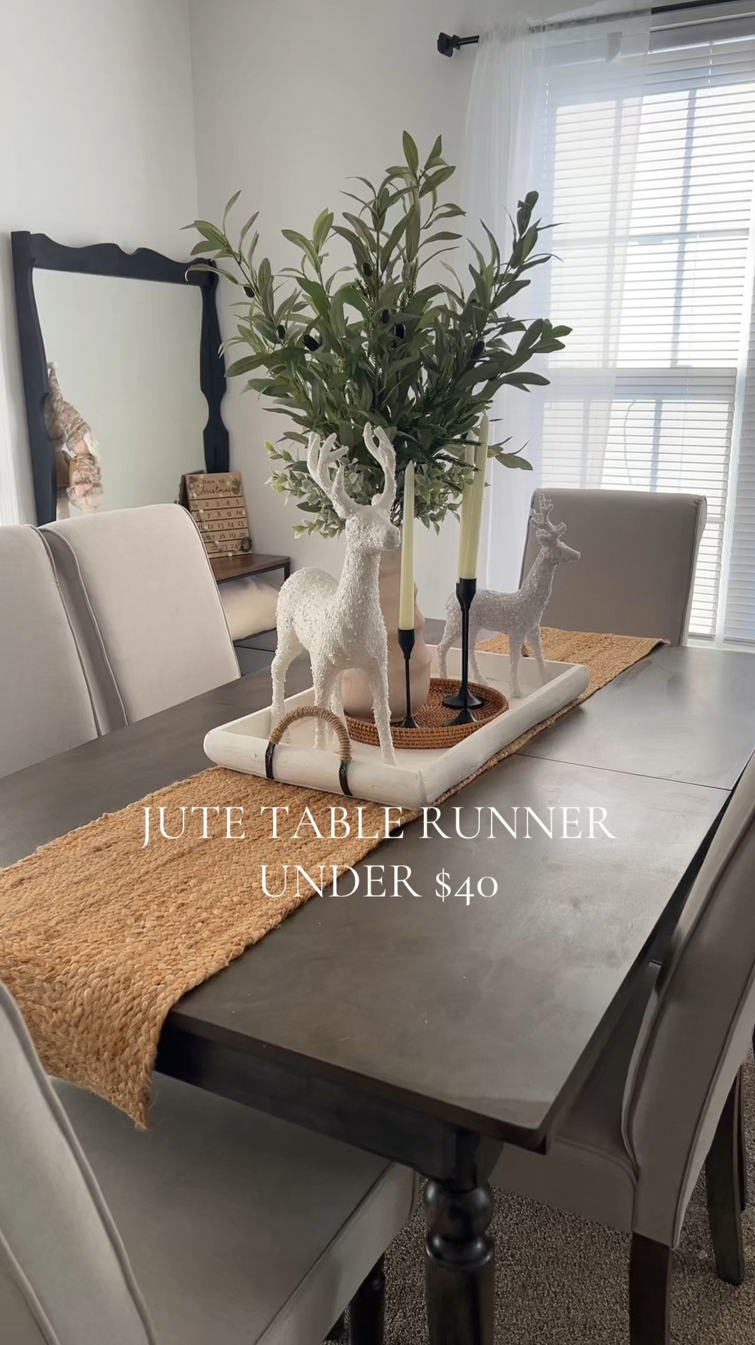 Jute table runner under $40! I love this for Christmas or any time of year! 🫶🏼✨

#LTKGiftGuide #LTKHoliday #LTKCyberWeek