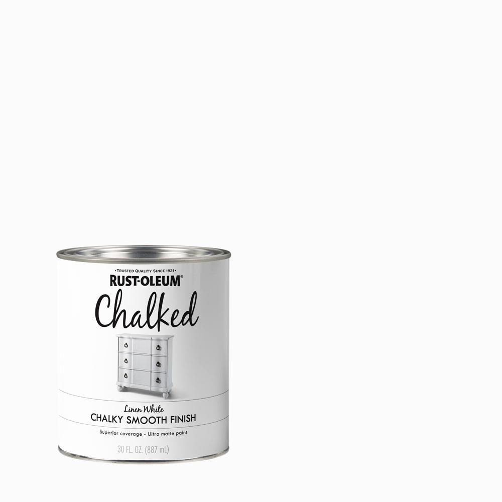 30 oz. Linen White Ultra Matte Interior Chalked Paint | The Home Depot
