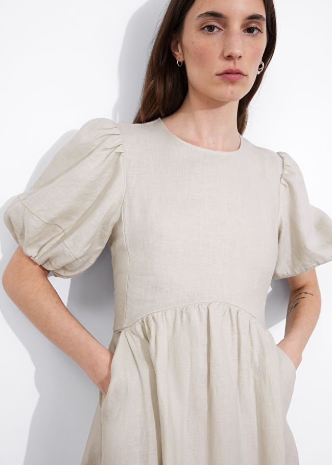 Puff-Sleeve Midi Dress | & Other Stories US