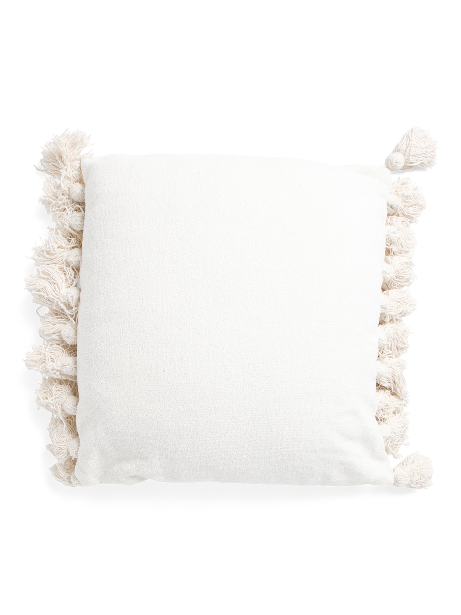 20x20 Soft Chenille Tassel Pillow | TJ Maxx