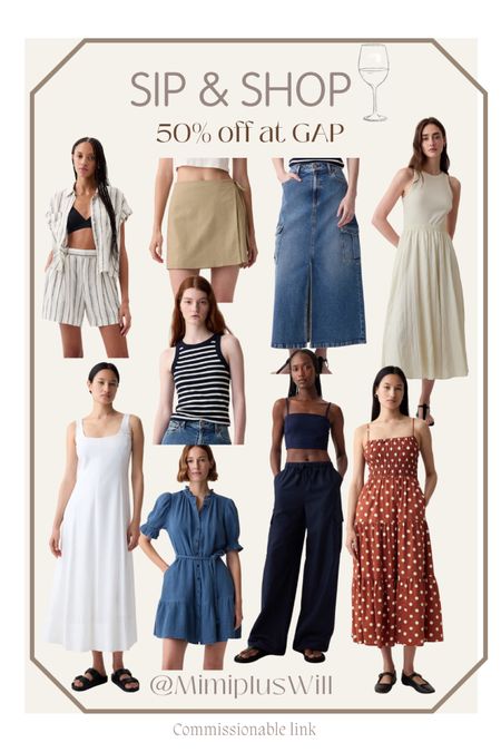50% off your purchase at GAP! 

Summer | summer dress | denim skirt | matching set | tank top | sale items | petite fashion 
Follow @mimipluswill for more! 

#LTKsalealert #LTKfindsunder100 #LTKSeasonal