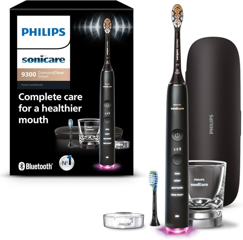 Philips Sonicare DiamondClean Smart 9300 Electric Toothbrush, Sonic Toothbrush with App, Pressure... | Amazon (US)