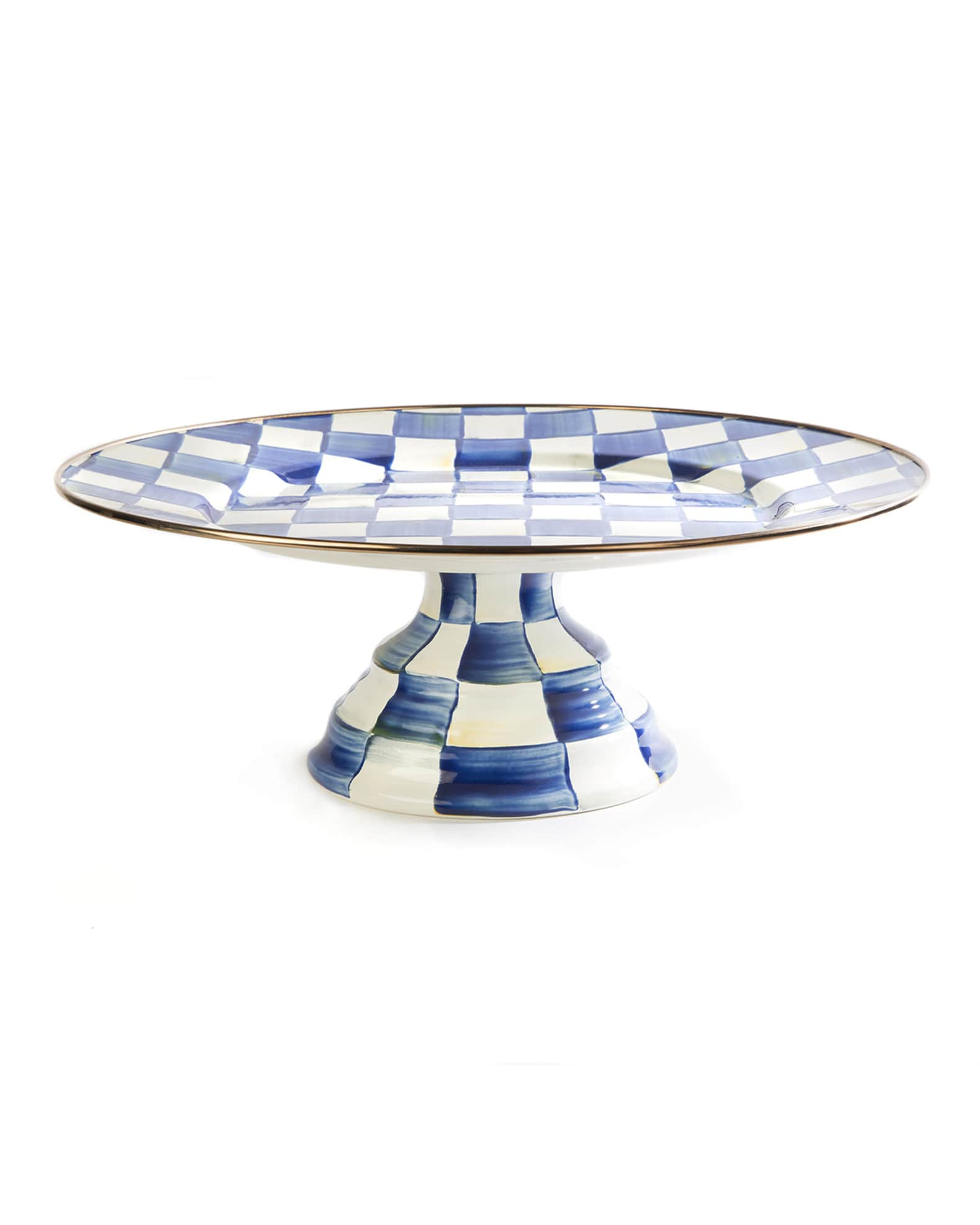 Royal Check Pedestal Large Platter | Neiman Marcus