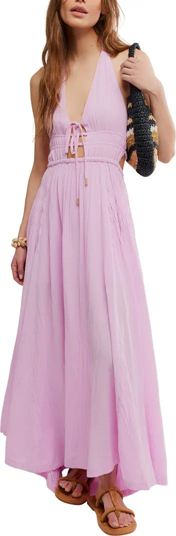 Angel Plunge Halter Neck Maxi Dress | Nordstrom