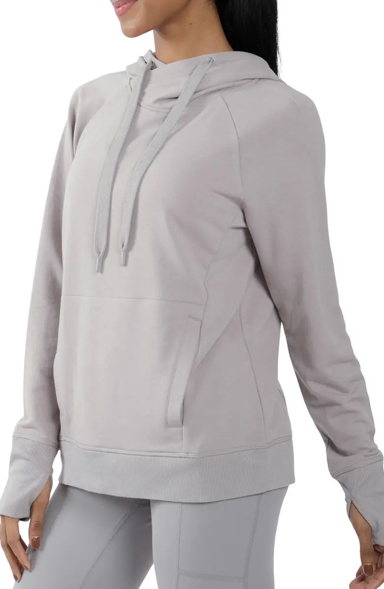 Terry Brushed Long Sleeve Raglan Pullover Hoodie | Nordstrom Rack
