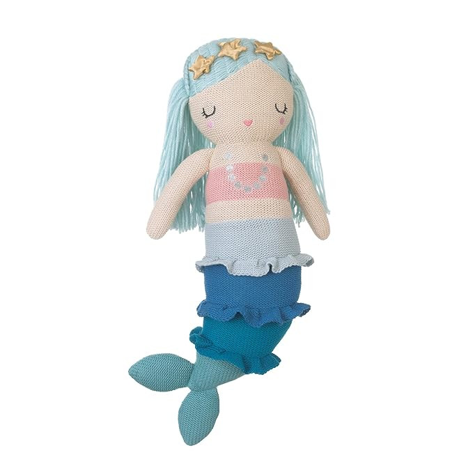 NoJo Sugar Reef Mermaid Super Adorable Mermaid Plush Doll, Aqua, Teal, Pink | Amazon (US)