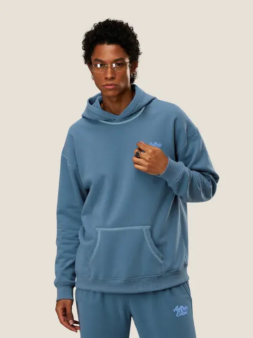 AELFRIC EDEN Cloud Essential Fleece Pullover Hoodie Set in Blue Grey at Nordstrom, Size Medium | Nordstrom
