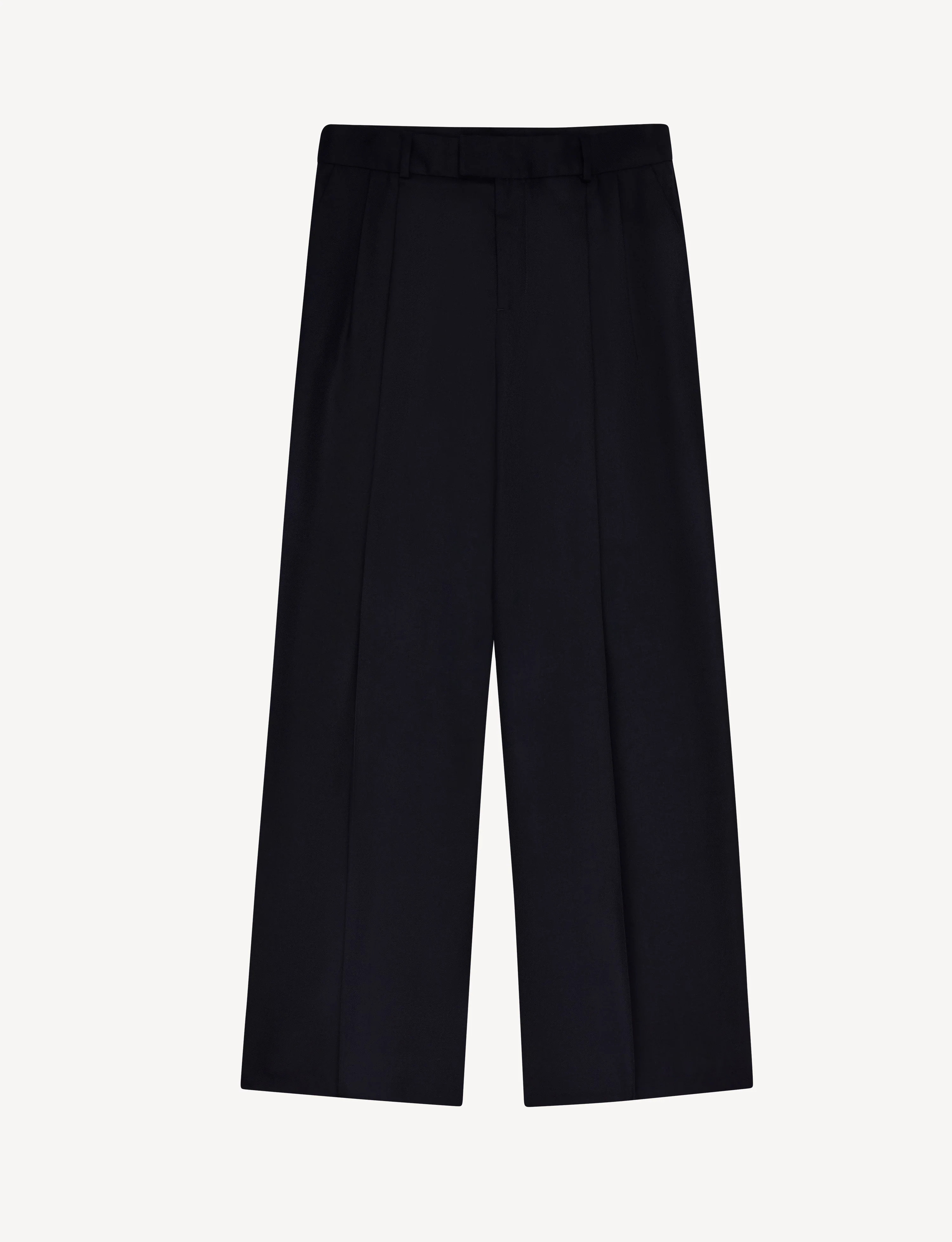 Rampling Trouser: Wool, Navy Blue | With Nothing Underneath