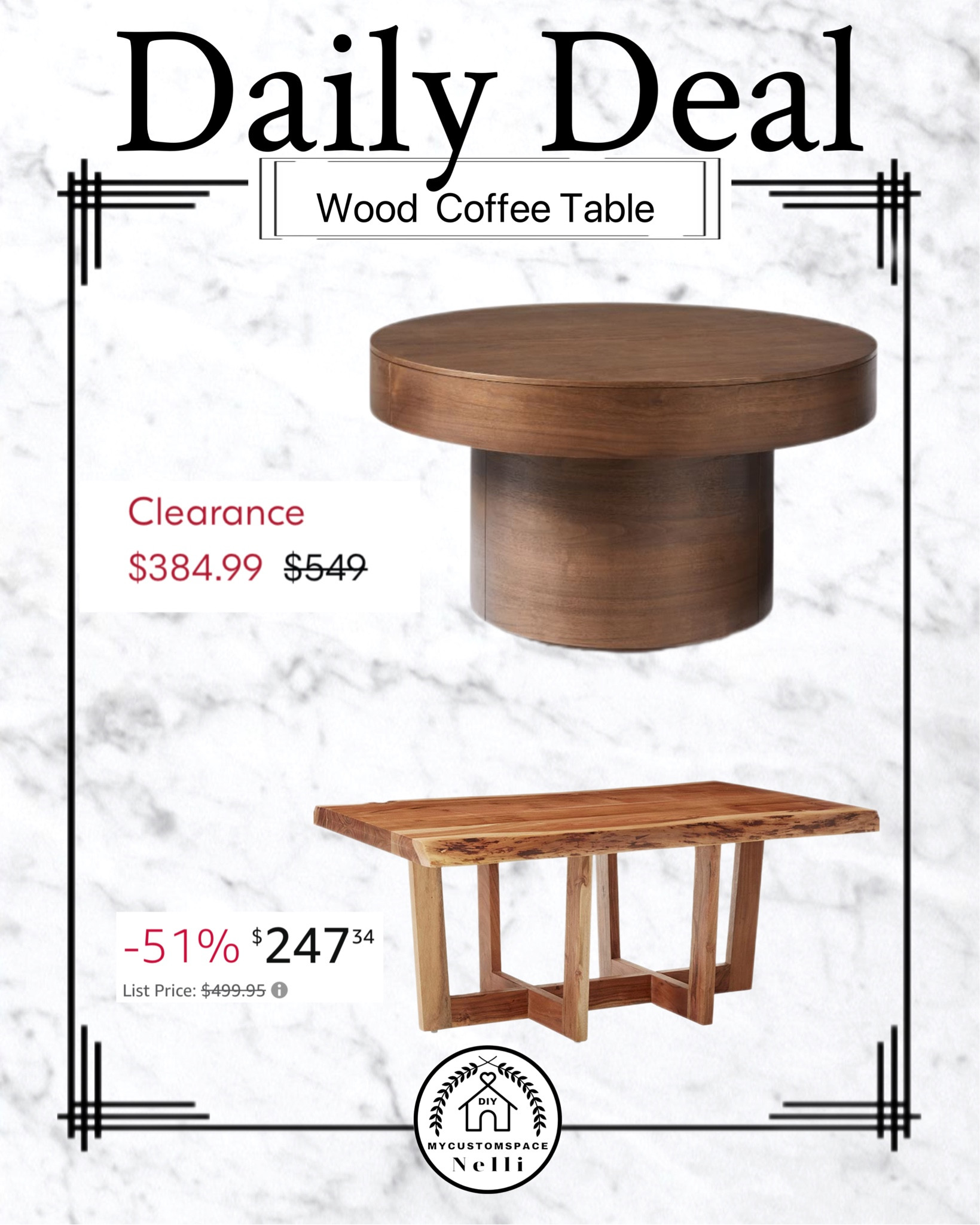  Wood coffee table on sale 

#LTKhome #LTKstyletip #LTKsalealert