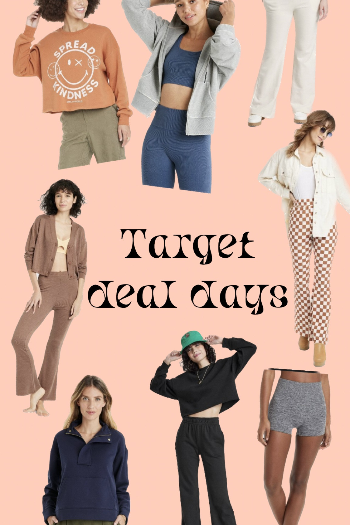 A few fashion favs from target deal days!!!
Comfy outfits, loungewear, sweat sets, matching sets, biker shorts, flair sweats, comfortable clothes, comfy sweats, hoodie outfit, athleisure, fall outfits, fall patterns

#LTKstyletip #LTKsalealert #LTKHoliday