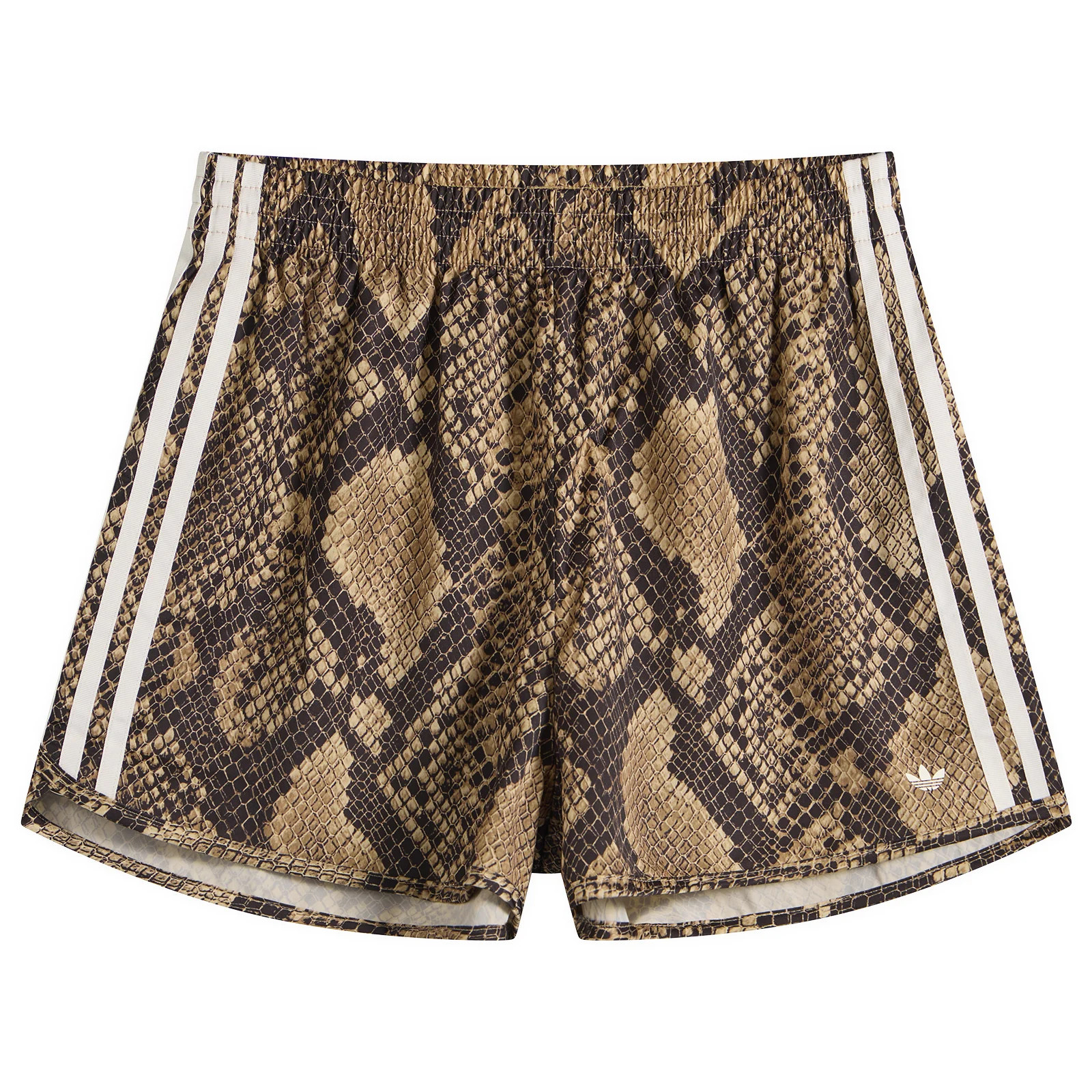 Adidas Women's Satin Shorts in Linen/Magic Beige, Size Small | END. Clothing