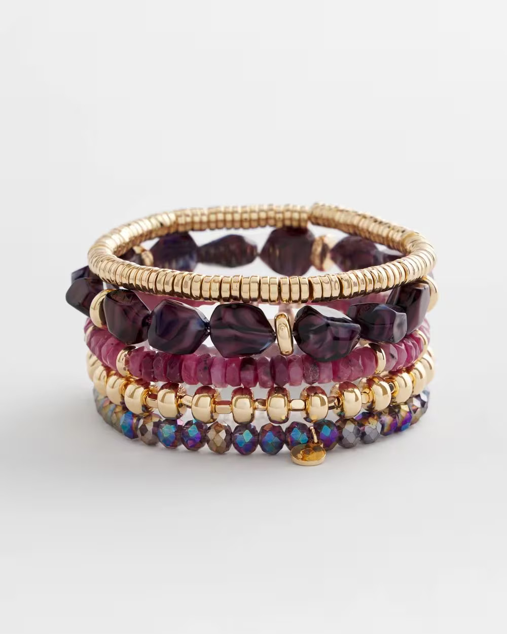 Purple Stretch Set of Five Bracelets | Chico's
