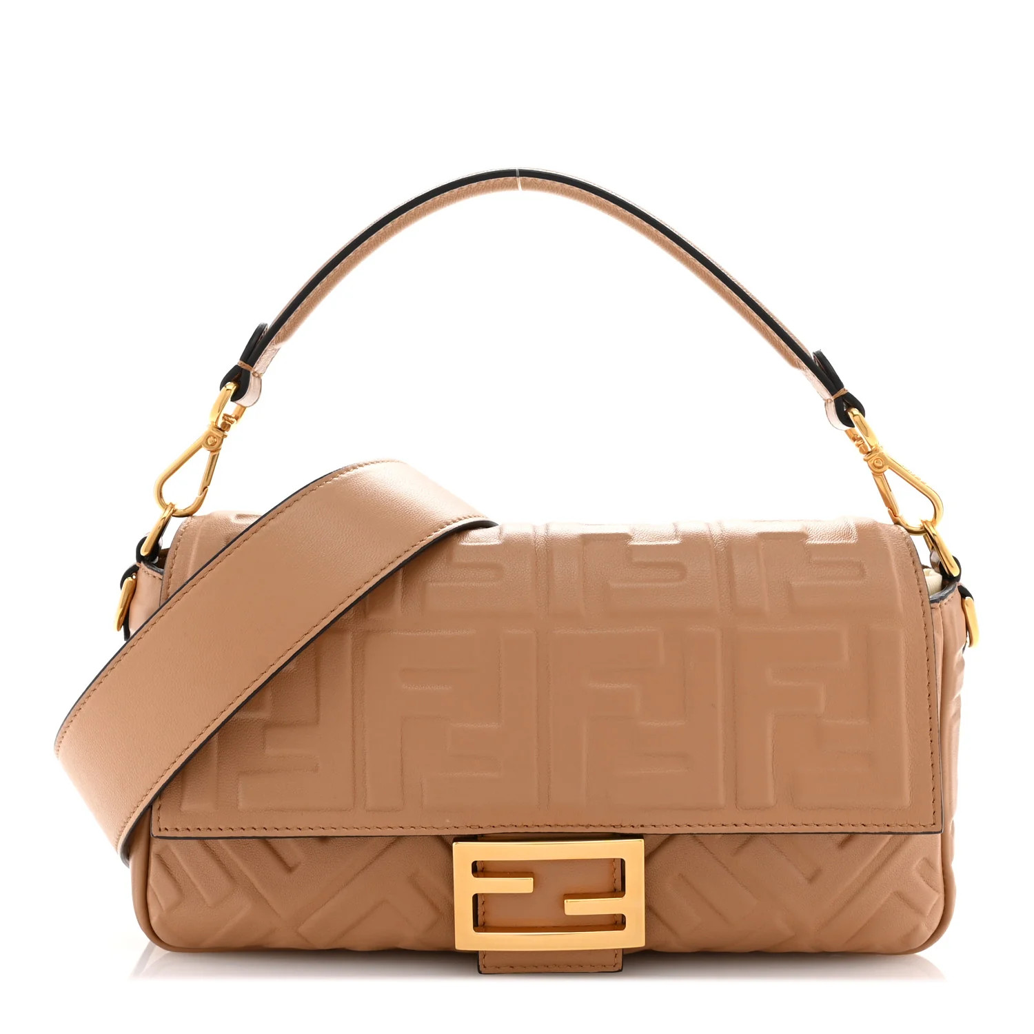 Nappa FF 1974 Embossed Baguette Miele Scuro | FASHIONPHILE (US)