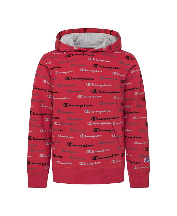 Champion Big Boys All Over Print Script Fleece Hoodie & Reviews - Sweaters - Kids - Macy's | Macys (US)