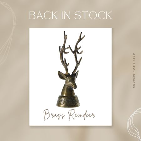 Super popular brass reindeer bust is back! Hurry, this item sold out twice last year before the holidays! 

#LTKHoliday #LTKSeasonal #LTKhome