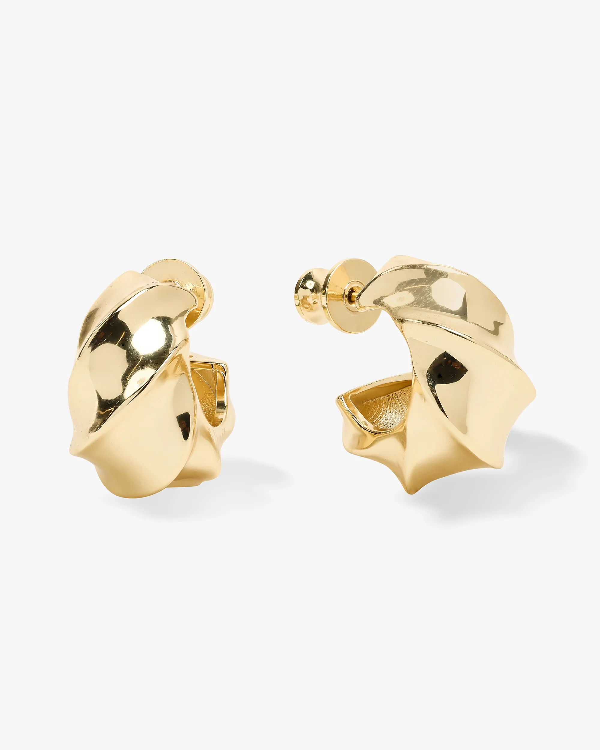 With a Twist Hoops 1" - Gold | Melinda Maria Jewelry