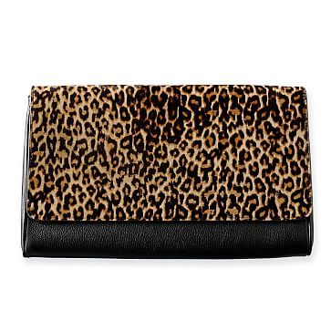 Leopard Clutch, Black | Mark and Graham