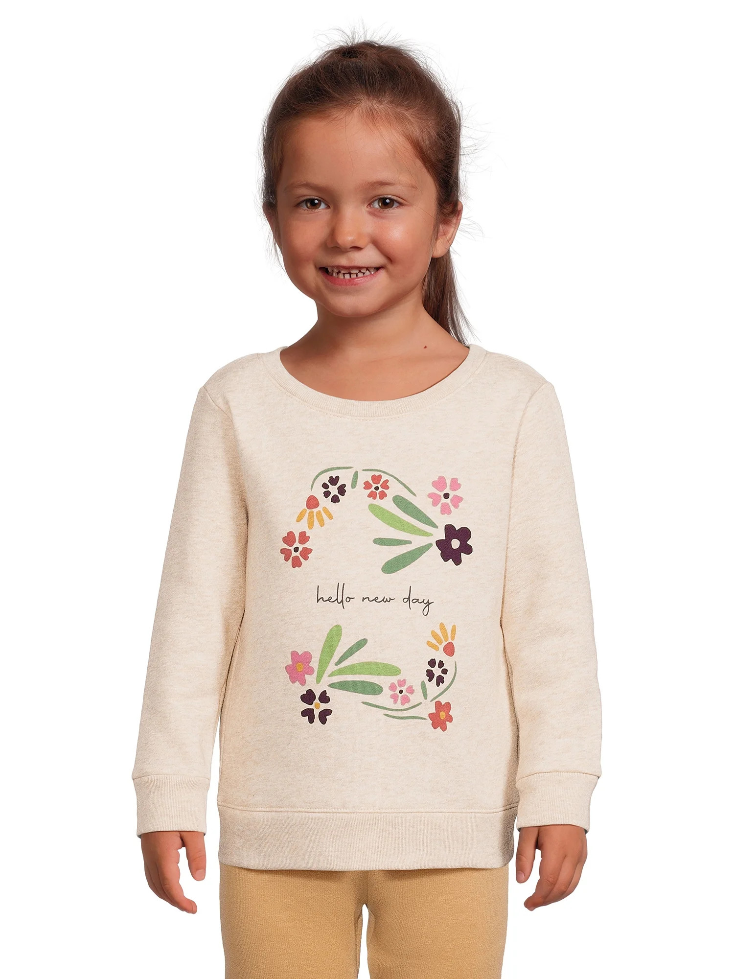Garanimals Toddler Girl Long Sleeve Graphic Fleece Sweatshirt, Sizes 2T-5T | Walmart (US)