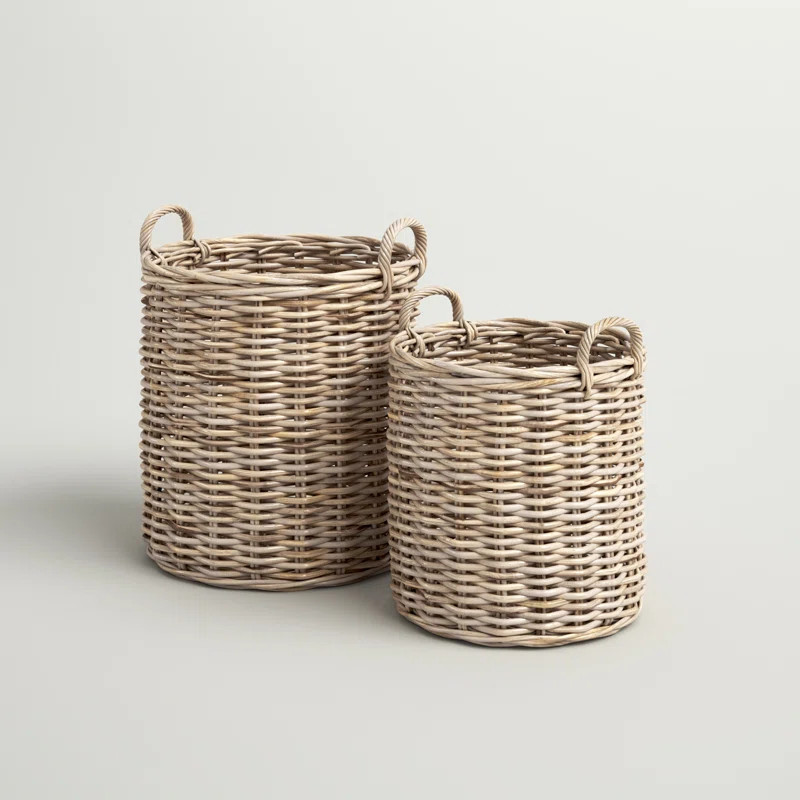 Sand & Stable™ 2 Piece Rattan Basket Set & Reviews | Wayfair | Wayfair North America
