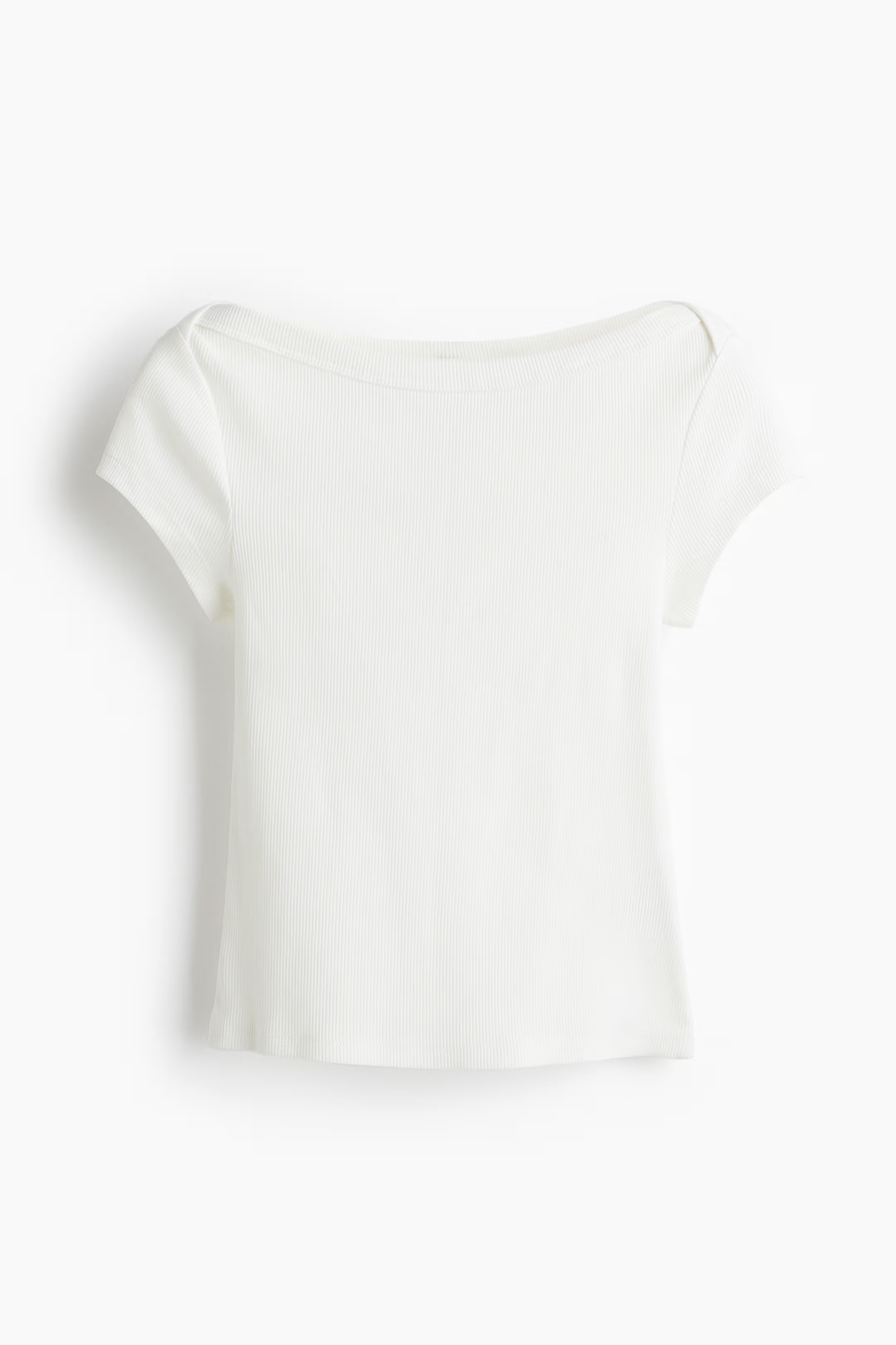Ribbed boat-neck top | H&M (UK, MY, IN, SG, PH, TW, HK)