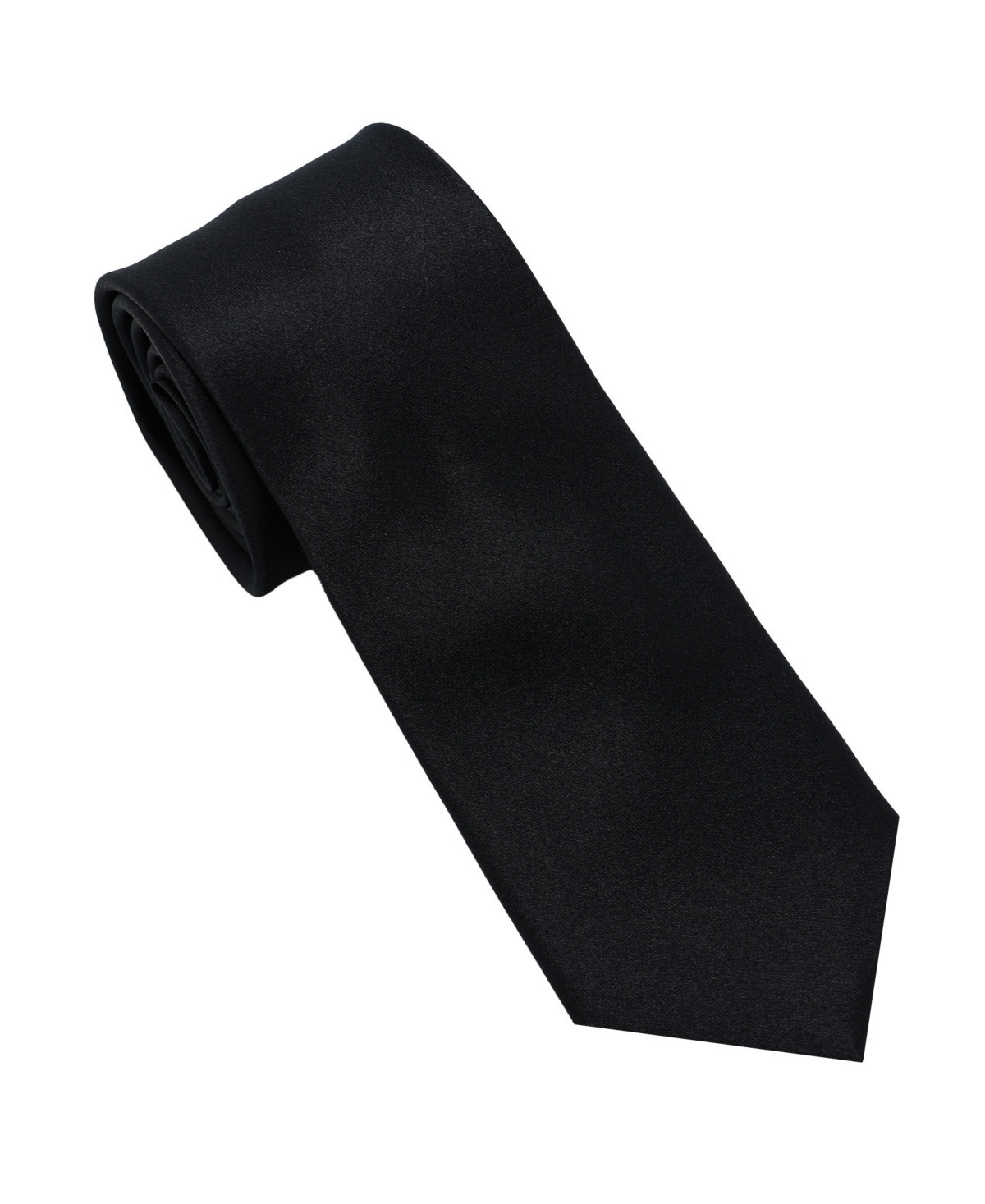 Dkny Men's Shine Satin Slim Design Tie - Black | Macy's