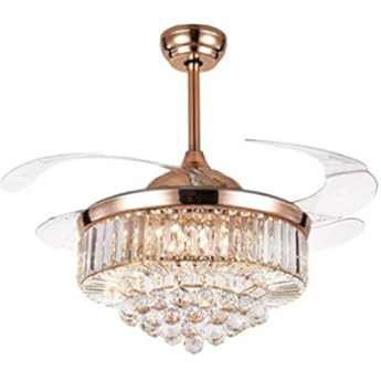 A Million 42" Crystal Ceiling Fan with Light Modern Luxury Chandelier Retractable Blades Remote 3... | Amazon (US)
