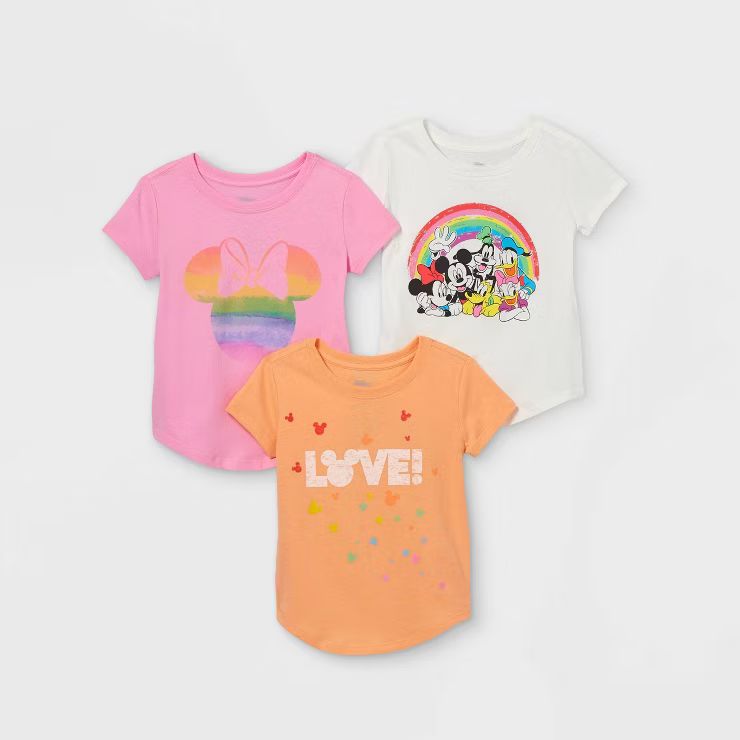 Toddler Girls' 3pk Minnie Mouse Short Sleeve T-Shirt | Target