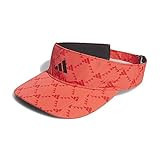 adidas Women's Monogram Print Fairway Visor, Bright Red, One Size | Amazon (US)