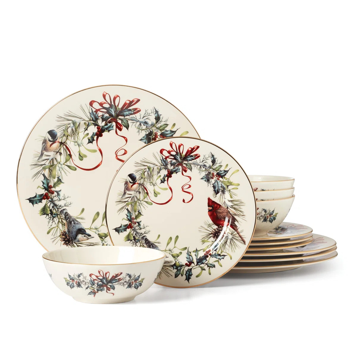 Winter Greetings 12-Piece Dinnerware Set | Wayfair North America
