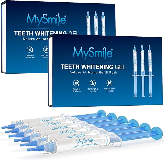 MySmile Teeth Whitening Gel Refills Pack, 6 Non-Sensitive Tooth Whitening Gel for White Teeth, Te... | Amazon (US)